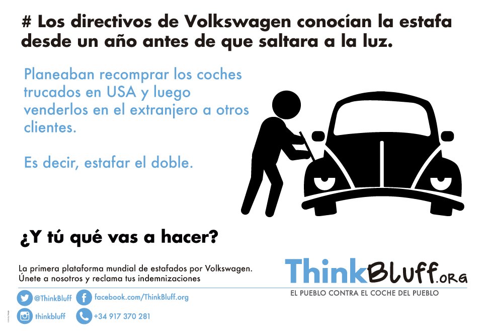 ThinkBluff's tweet photo. #MiHumorCambiaCuando leo titulares, en la prensa, como este #afectadosVolkswagen #Volkswagen #thinkbluff https://t.co/rEjHduFQ3d