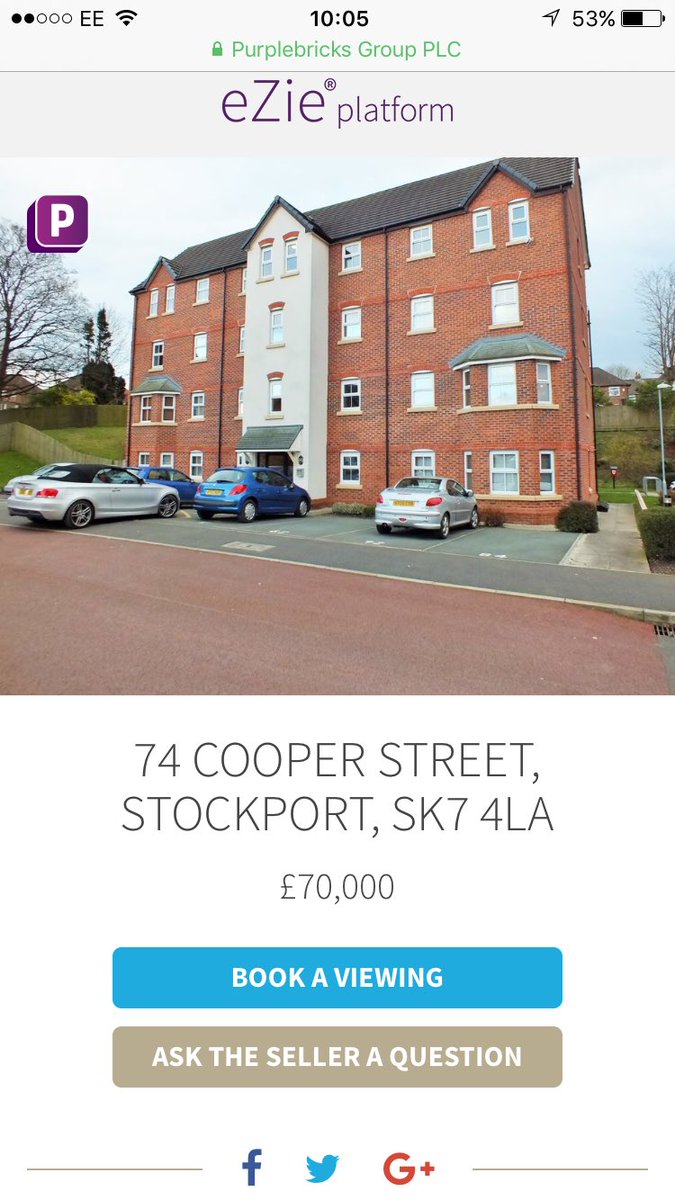 stephenrpb's tweet photo. Wow moved fast SSTC in 24hrs and 1 viewing #purplebricks #stockport https://t.co/1v4RlRPAli
