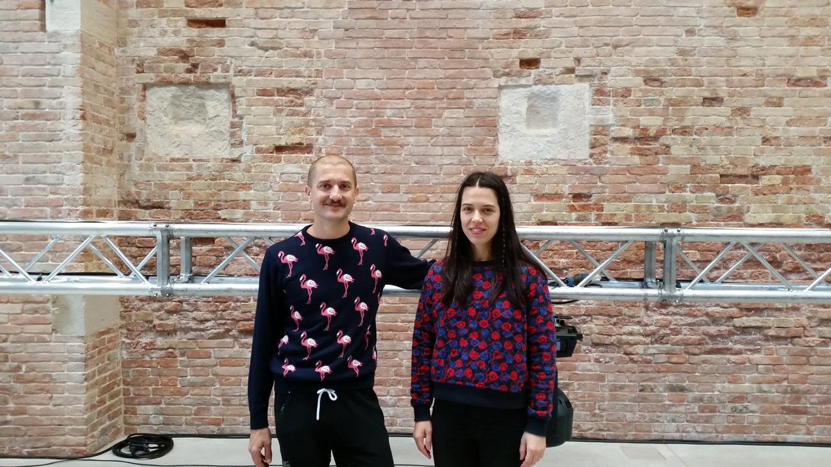Palazzo_Grassi's tweet photo. JUST LANDED Performers #Navaridas & #Deutinger are warming up for #SETUP at #PuntaDellaDogana #Venice https://t.co/XIWIeStKYe