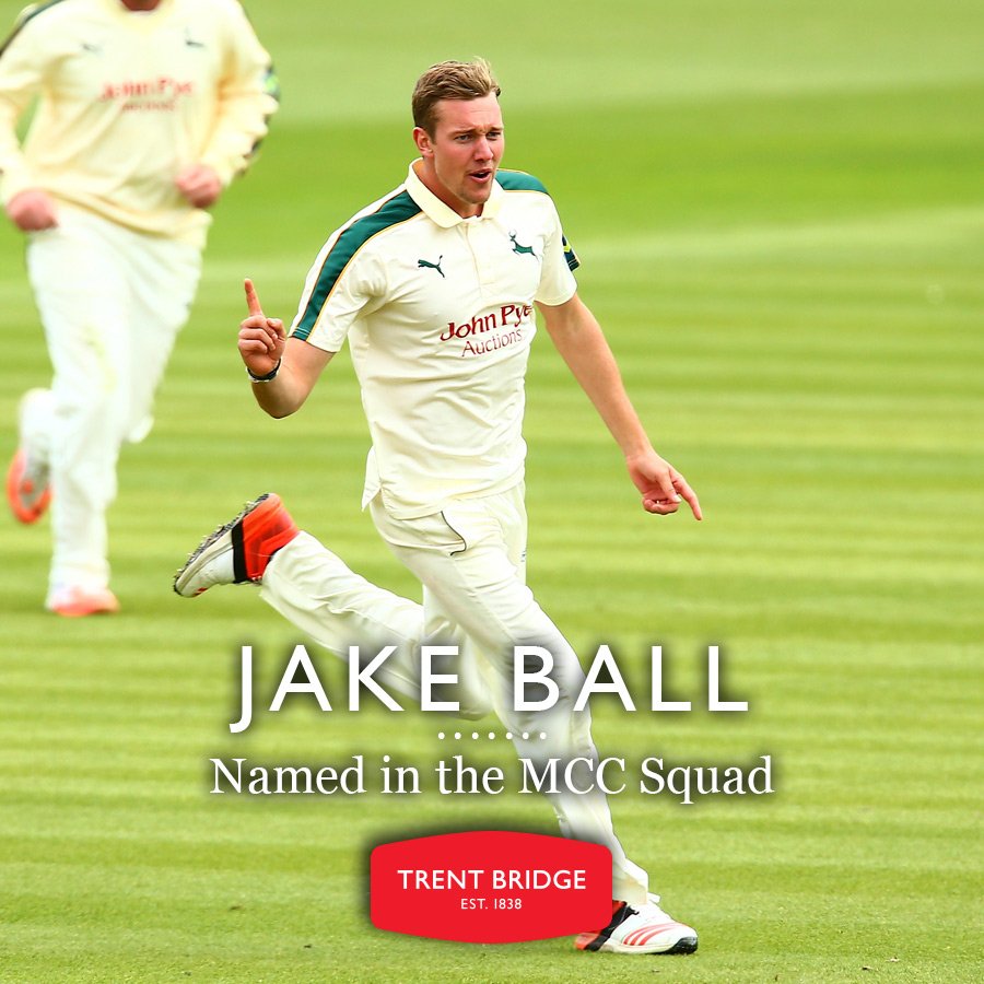 Amazing news. Jake Ball named in the MCC squad for the Champion County match: po.st/NSbw3L #WelbeckWizard