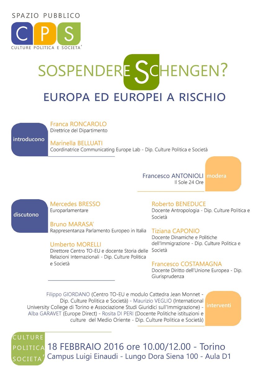 Vikyanna_it's tweet photo. #Torino: Sospendere #Schengen? Europa ed europei a rischio.
https://t.co/mhyFoXeNvn … https://t.co/YyG68S4IhS