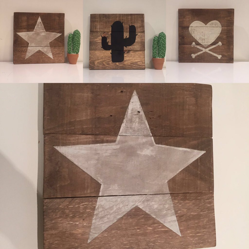 Star, Cactus y Pirata Wood Cuadros 30x30 ahora están de promo!! ohmygood.net #deco #wood #cuadros #star