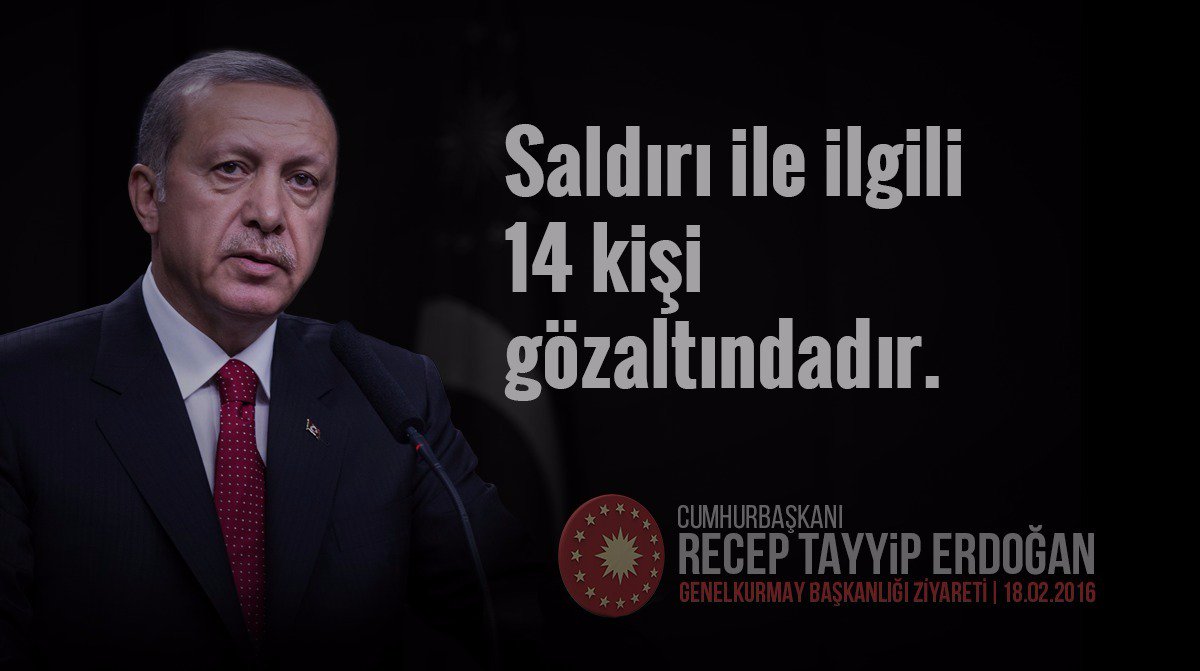 CB: Saldırı ile ilgili 14 kişi gözaltındadır.