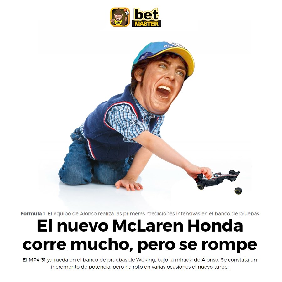 betmasterapp's tweet image. #fernandoalonso El nuevo McLaren Honda corre mucho, pero se rompe j.mp/betMasterApp #mclaren #Honda