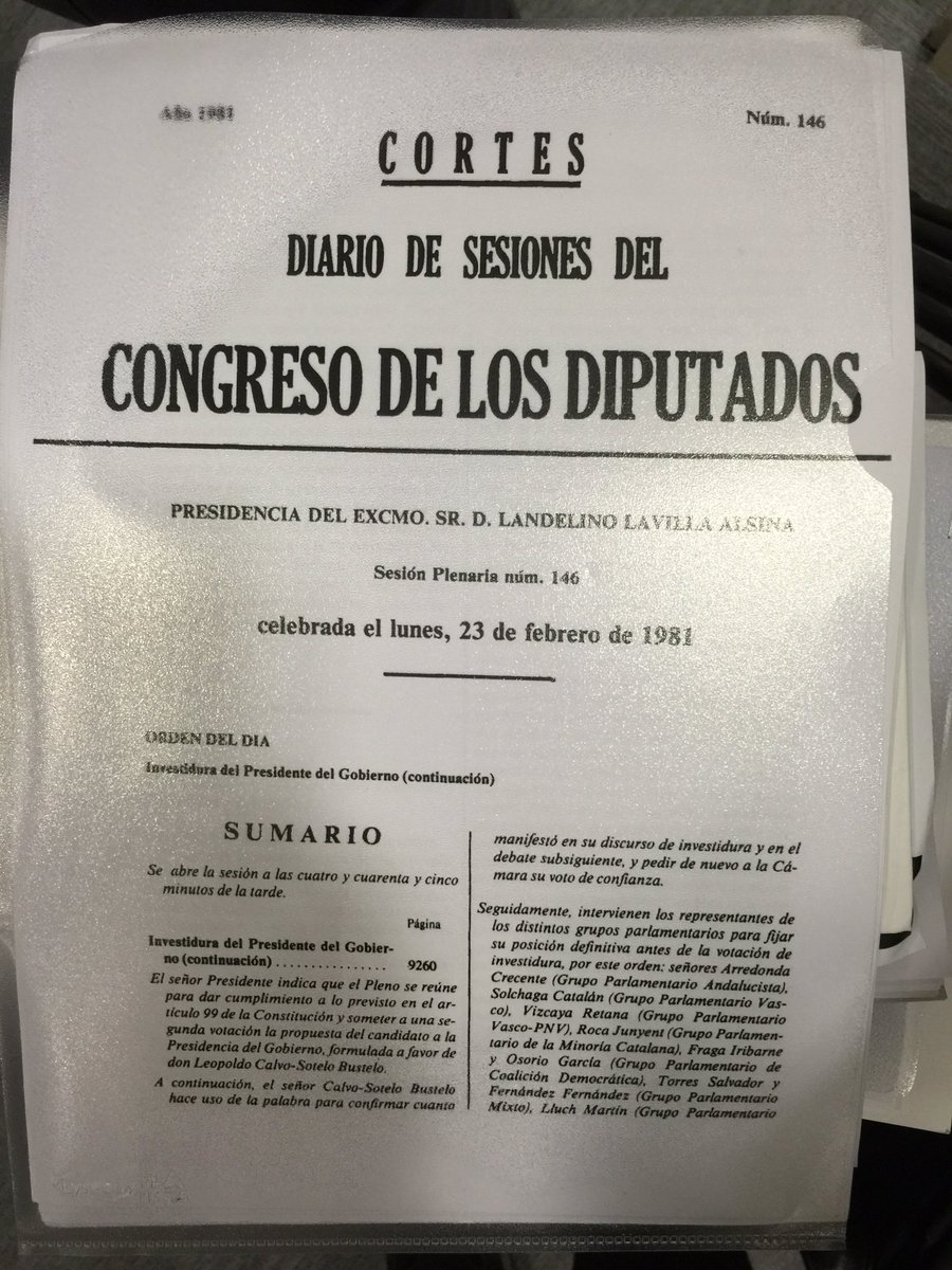 francisvitro's tweet photo. @23fhumanitas diario de sesiones del congreso del 23f https://t.co/AcmLm30tFV