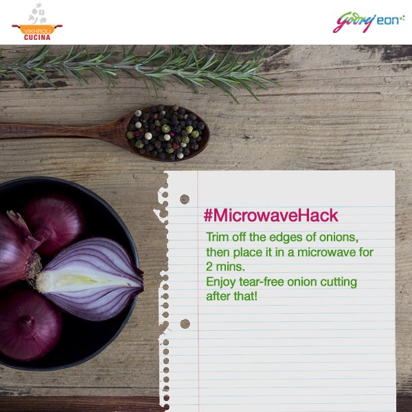 GodrejAppliance's tweet photo. Do you hate cutting onions? This #MicrowaveHack will ensure that you will cry no more! https://t.co/W0gdJ05x0J
