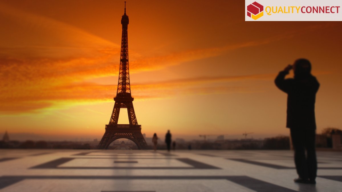 QualityConnects's tweet photo. #QCDidYouKnow - It takes 50 tons of signature “#EiffelTower brown” paint to entirely repaint the tower? https://t.co/OOIsTmoWxe