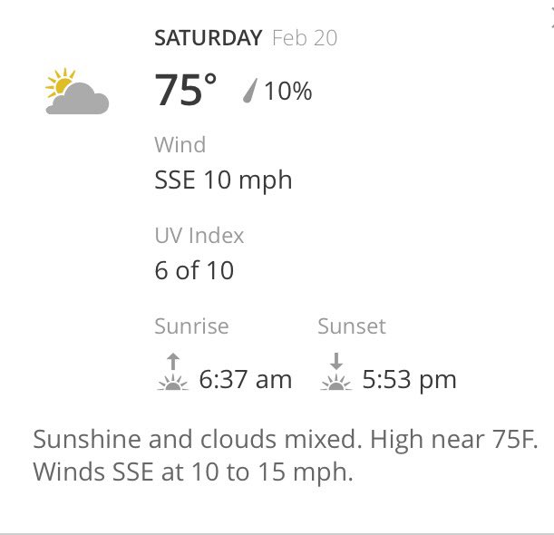 CupidRunNOLA's tweet photo. Great weather forecasted for Cupid's Undie Run! https://t.co/EO9VB5rRie