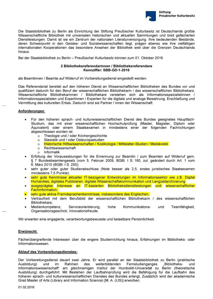 medieval studies codicology skills to apply as librarian trainee sbb_news teachingcodex - Bewerbung Referendariat medieval studies codicology skills to apply as librarian trainee sbb_news teachingcodex - Bewerbung Referendariat