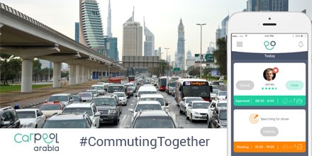 carpoolarabia's tweet photo. @MENACristal Sunday morning, save your wallet and the planet. #Carpooling #CommutingTogether https://t.co/nuli7RpPTO