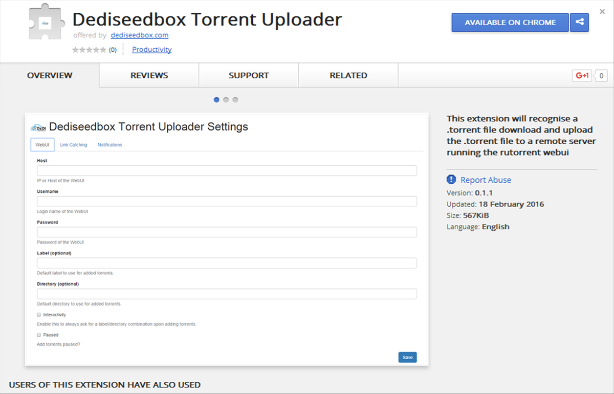 Dediseedbox's tweet photo. Our torrent uploader Chrome extension has been released.

https://t.co/jOjYGFsgMq https://t.co/cMcEMRwle3