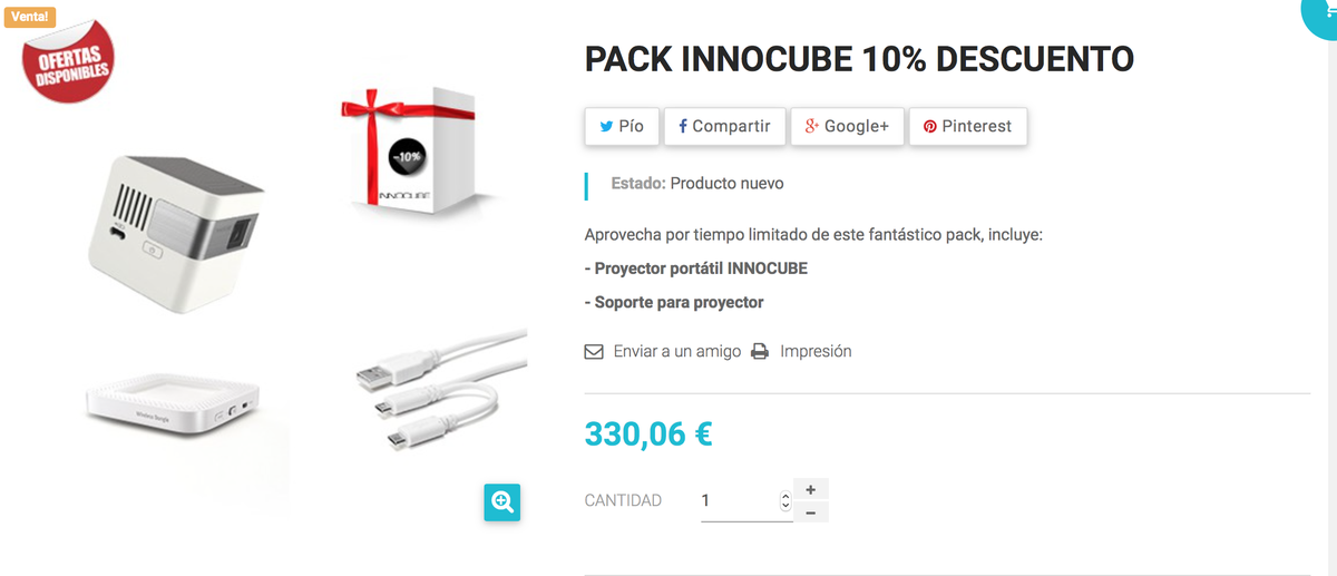 InnocubeSpain's tweet photo. nueva oferta de nuestro #innocube con la base wireless y cable conexion: 330,06 euros #aprovechadla !! #FelizJueves https://t.co/GseDkhPDNP