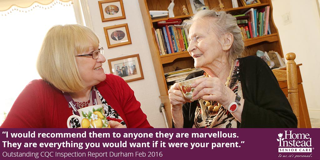 Home Instead Durham are awarded the highest rating of OUTSTANDING by CQC