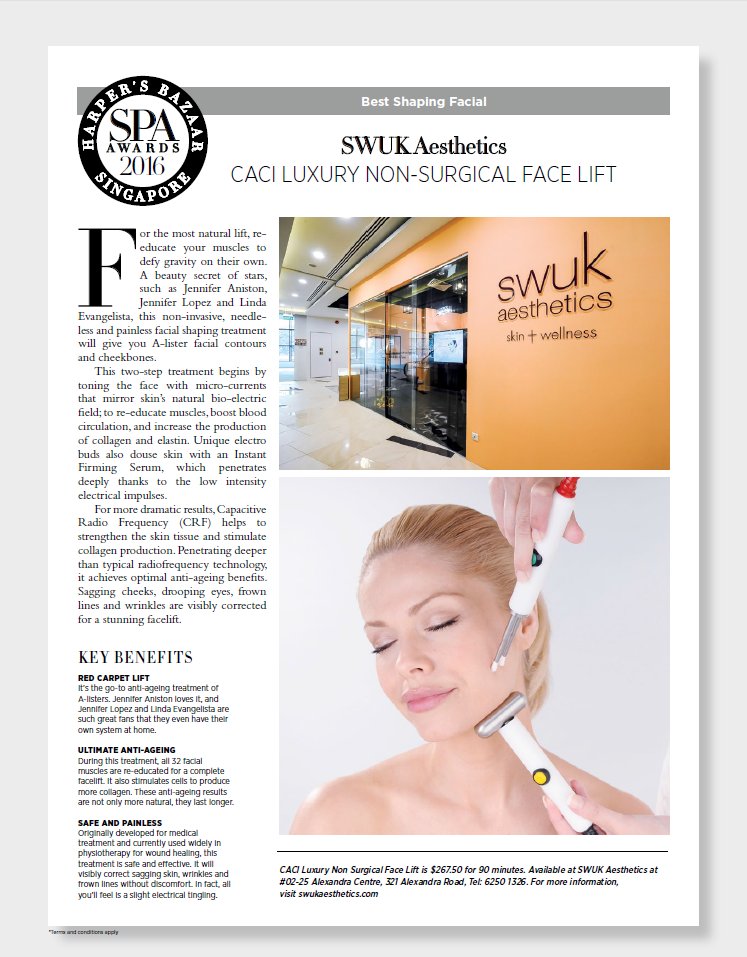 CACI_Beauty's tweet photo. Stop Press! CACI Wins Best Shaping Facial Award @HarpersBazaarSG Spa Awards
#nonsurgicalfacelift https://t.co/Cbu8xadMUl