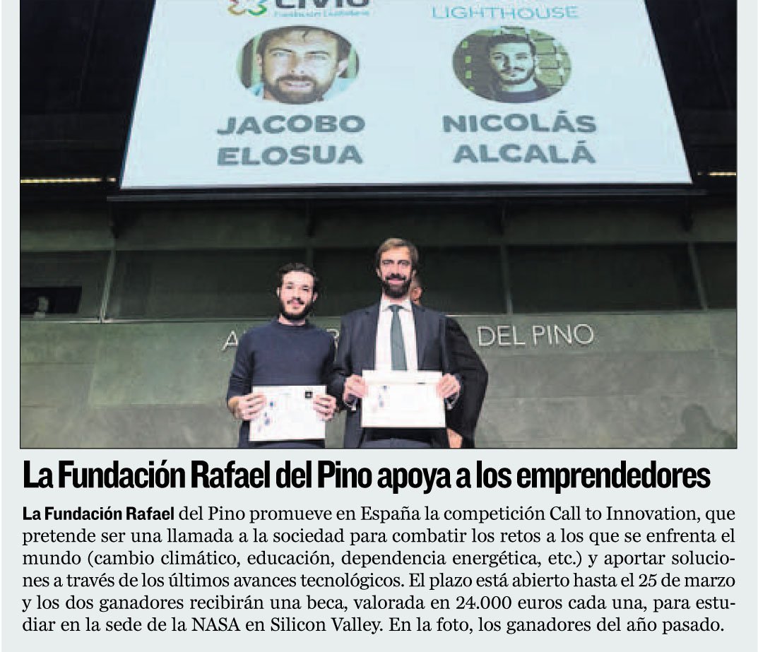 .<a href="/frdelpino/">Fundación Rafael del Pino</a> apoya a los emprendedores vía <a href="/CincoDiascom/">CincoDiascom</a> <a href="/SUGICSpain/">SU GIC Spain</a> #GIC_Spain #SU_Spain #SingularityUniversitySpain