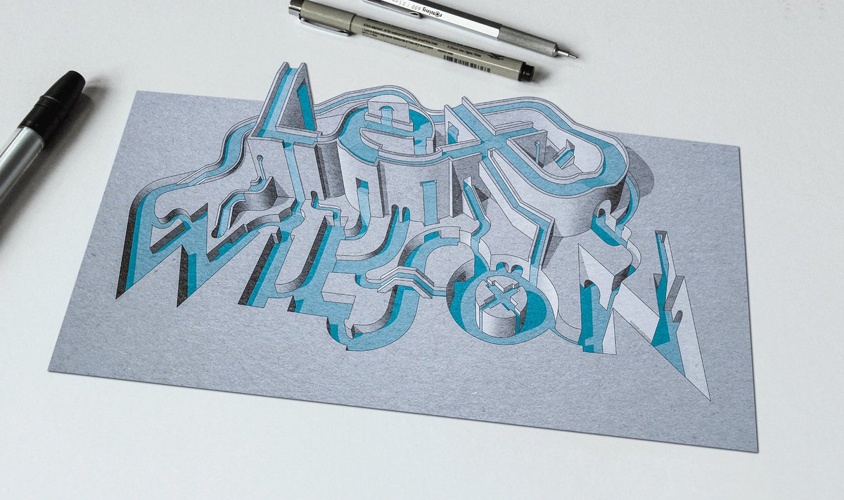 My latest piece, cut along the top edge to make it 'pop'