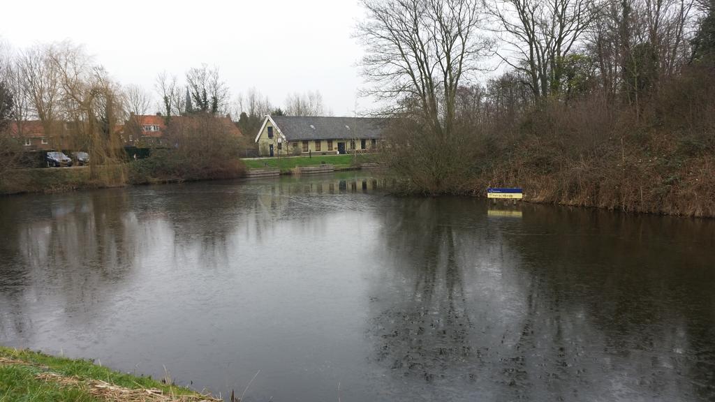 Ijs op fortgracht Abcoude