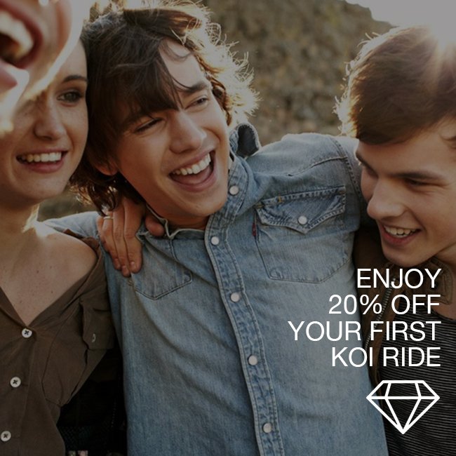 KoiRide's tweet photo. Download the KOI app and enjoy 20% off your first ride. #KOI #KOIRide #Your32CARatJourney #MyDubai https://t.co/Qmw6D0cYFL