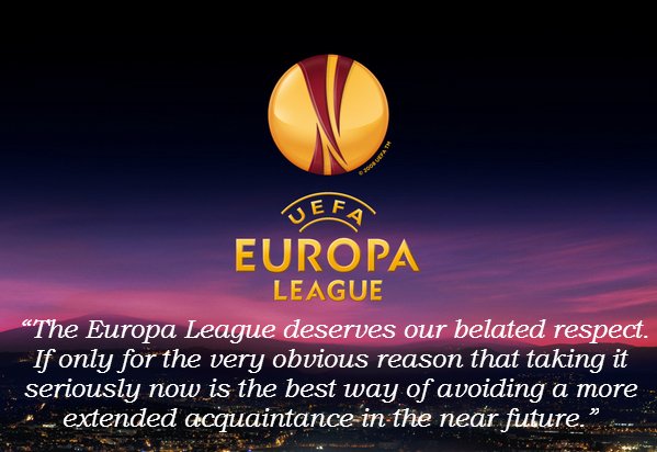 RonayQuotes's tweet photo. "The Europa League deserves our belated respect..." - Barney Ronay on the Europa League 
#MUFC #LFC #Spurs https://t.co/RuEql6fnot