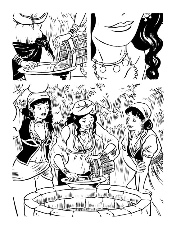 action_bd's tweet photo. Action BD remercie Claire Fauvel ! Son don: la planche originale "Une saison en Egypte", éditions Casterman,2015 #BD https://t.co/rmd32UeKaM