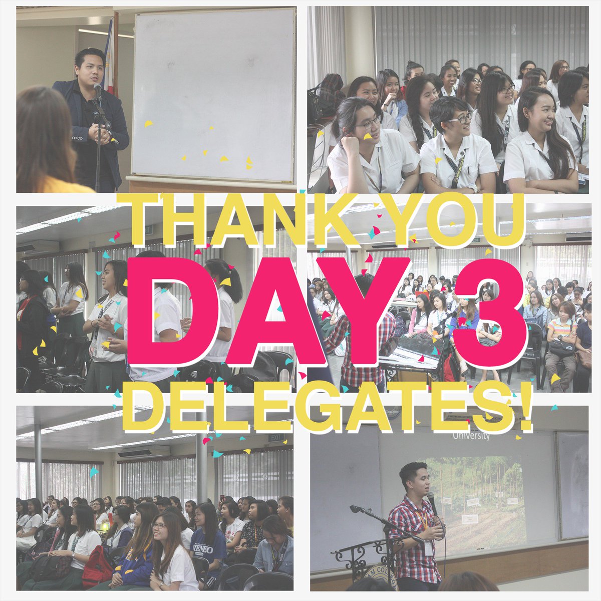 YAF2016's tweet photo. Thank you Day 3 delegates! Get ready for the last day of YAF 2016 tomorrow with the Global Youth Fair! https://t.co/eAEz2Cq8oI