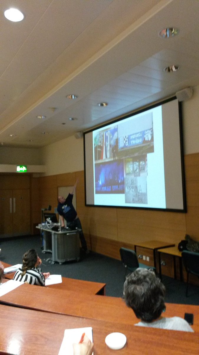 csfc_mmu's tweet image. Dr Andrew Hodges is currently presenting on his work on Croatian fan groups.