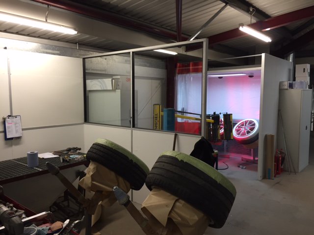 We now have our very own wheel refurbishing bays, where all the alloy wheels are refurbished by hand