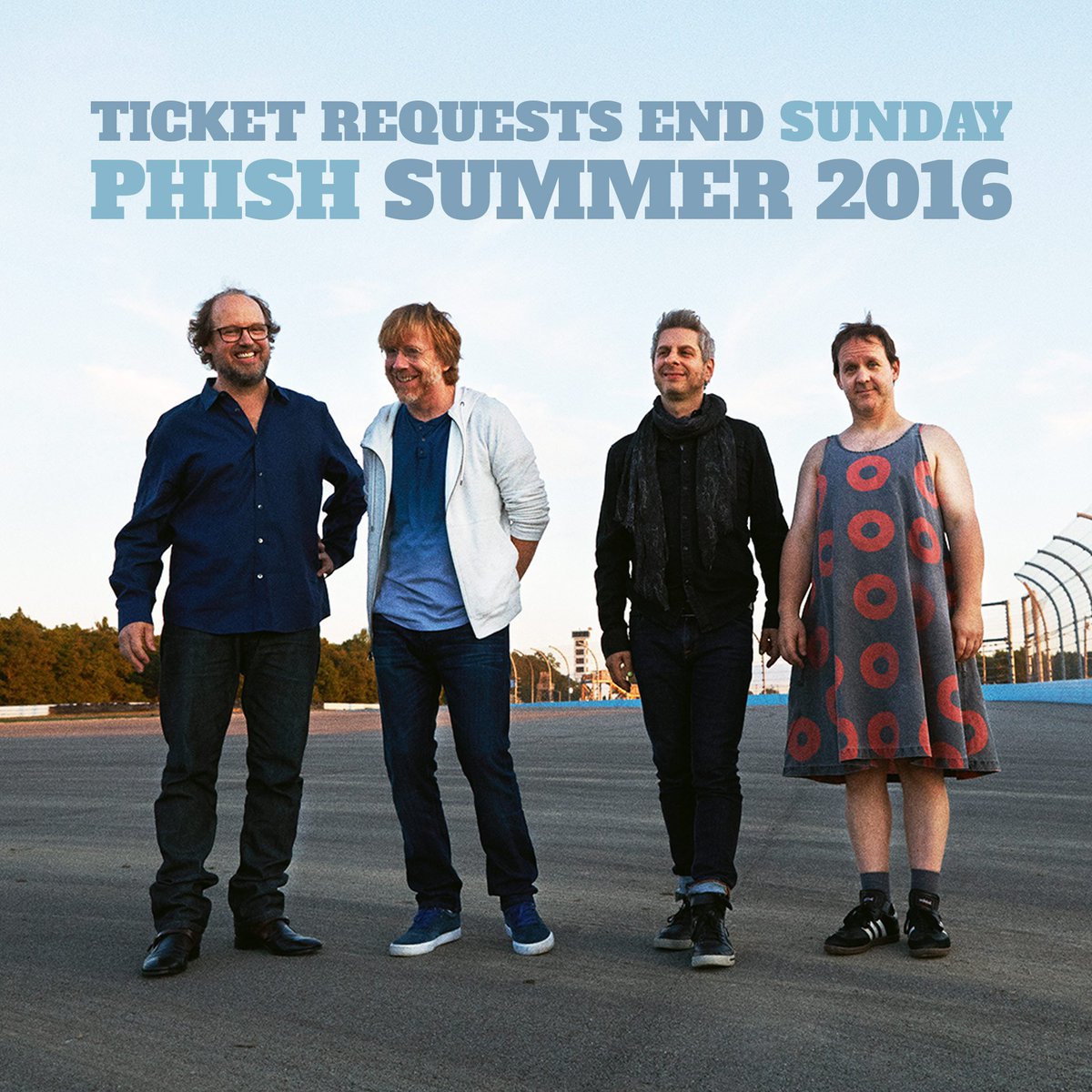 phish's tweet photo. Reminder: the ticket request period for Phish's 2016 Summer Tour ends Sunday at 11:59PM ET https://t.co/VMokSWX4rn https://t.co/gICtHe5Uyh