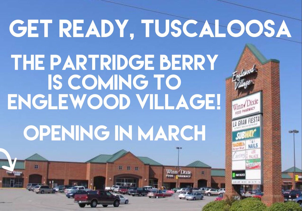 shoppartridge's tweet photo. Tuscaloosa, The Partridge Berry is coming!! #Tuscaloosa #thepartridgeberry #shoppb https://t.co/GvCayoVoL0