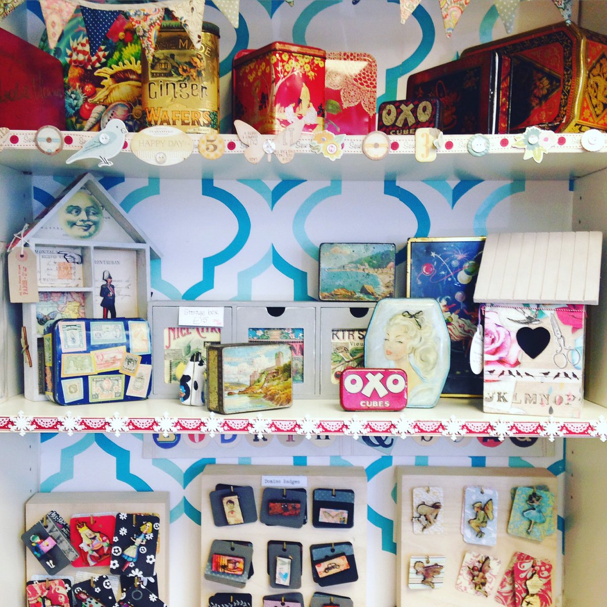 Tins and things at Blighty! #handmade #handmadevintage #blightybazaar