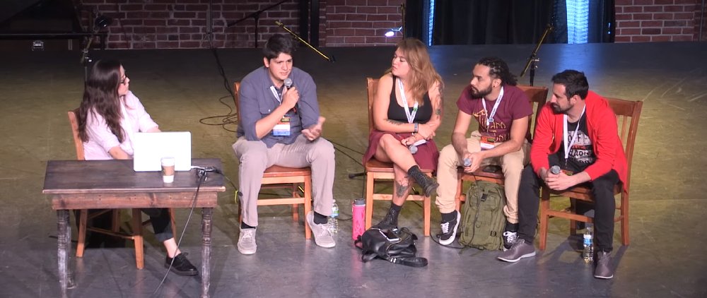 GameDev Latinos (@gamedevlatinos) on Twitter photo Un panel reciente en <a href="/IndieCade/">IndieCade 🕹️🌟</a> cubrió las experiencias de los #gamedev hispanohablantes: gamedevlatinos.com/post/139540604… Un panel reciente en <a href="/IndieCade/">IndieCade 🕹️🌟</a> cubrió las experiencias de los #gamedev hispanohablantes: gamedevlatinos.com/post/139540604…