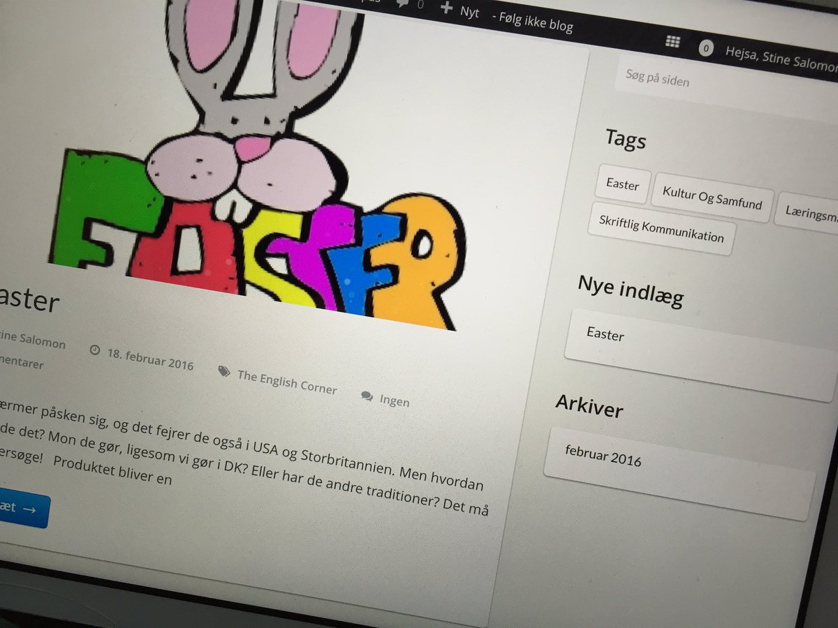 StineSalomon's tweet photo. Øver mig på #skoleblogs - tungen lige i munden! #skoletube #digilaering https://t.co/gFIYQecemf