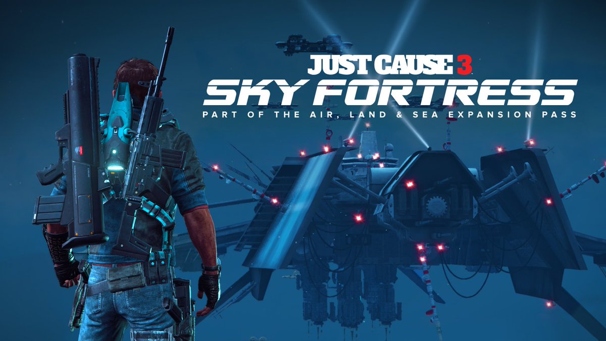 justcause's tweet image. Introducing... Sky Fortress! The first DLC pack from the Air, Land &amp;amp; Sea Expansion Pass: bit.ly/1R9PLmF