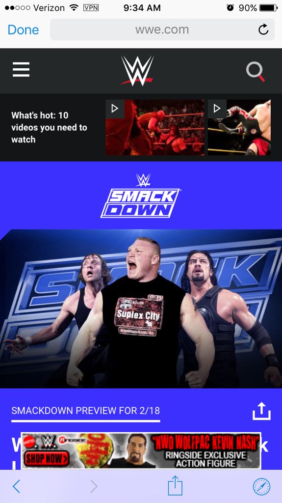 So far I like the new UI from WWE.com. Keep up the good work <a href="/WWE/">WWE</a> #UX #UI