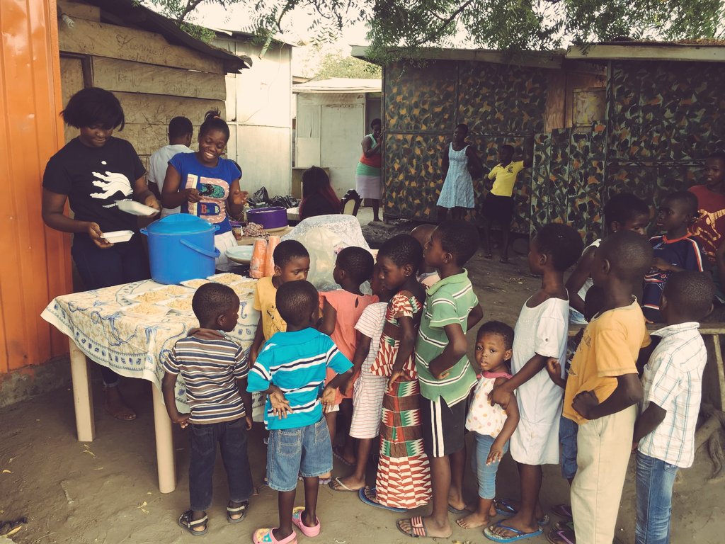 Then on the 6th of February we brought the fun to the streets of spintex and fed all the street kids we met