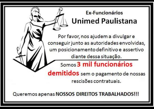 jmrg1's tweet photo. @UOLEconomia @UOL @CBNoficial Divulguem por favor!! S/ receber rescisões desde out 15!
#TRTpagafuncionarioUP @trtsp2 https://t.co/COvRbytYgz