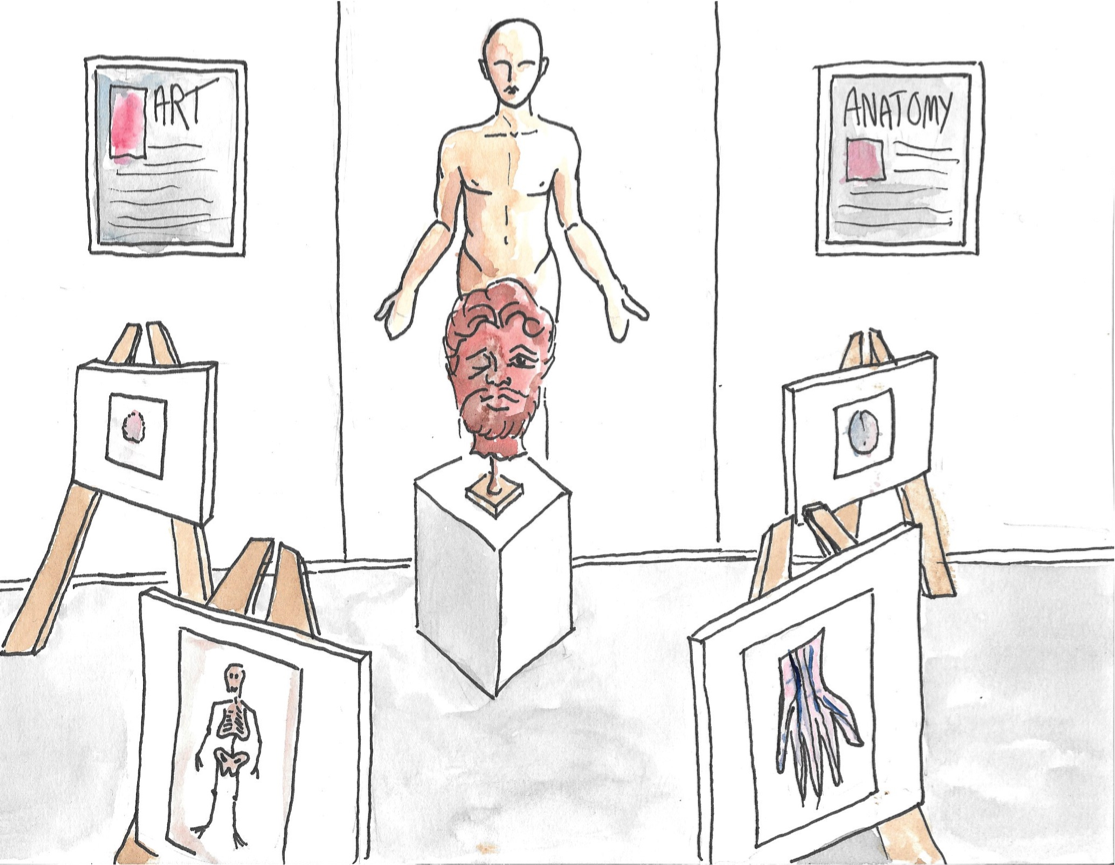 agms10's tweet photo. Life Drawing. The role of art in medicine; before & after. Student display of @ManMedMuseum objects @chethamslibrary https://t.co/IhZLgYiLy0