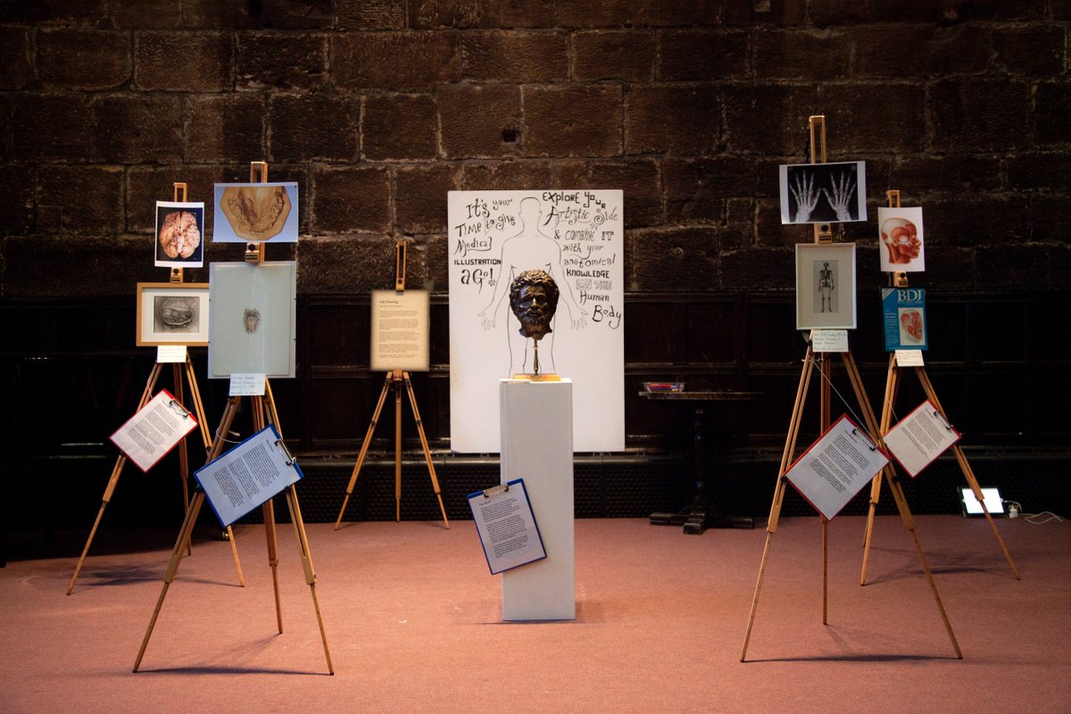 agms10's tweet photo. Life Drawing. The role of art in medicine; before & after. Student display of @ManMedMuseum objects @chethamslibrary https://t.co/IhZLgYiLy0