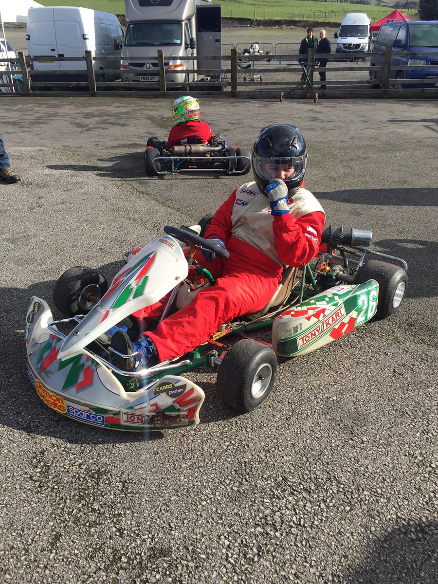 1st testing in new bigger , faster kart #scaryfast <a href="/james_hart73/">james conrad hart</a>