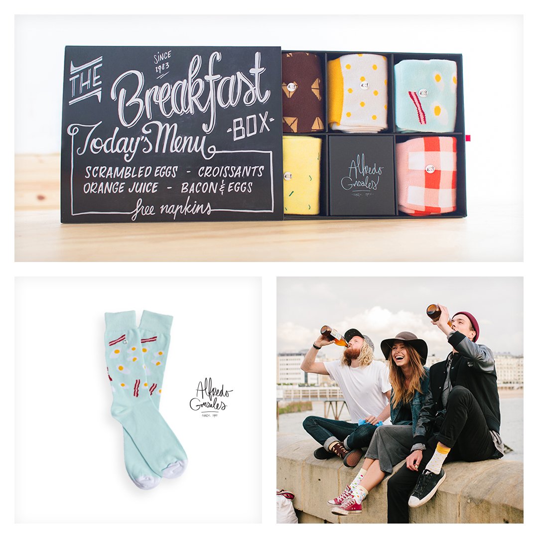 Who doesn't want to start their day with Alfredo's Breakfast socks? #fashion #socks #food