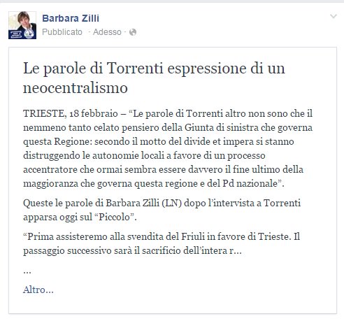 barbara_zilli's tweet photo. #noUTI #debORABASTA @serracchiani @GianniTorrenti https://t.co/6yiYHzy8jV https://t.co/a8w4e0CYox