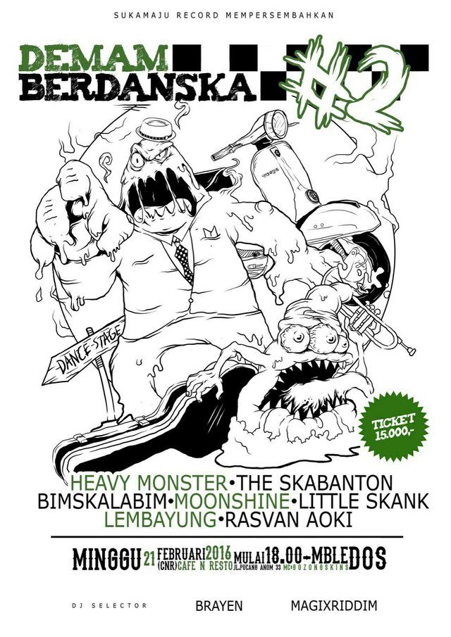 Demam Berdanska #2 | 21 Feb | CnR Cafe | <a href="/heavymonsterska/">HEAVY MONSTER</a> @TheSkaBanton <a href="/moonshineska/">Moonshine Ska</a> <a href="/littleskank/">Little skank</a> etc. | HTM: 15K
