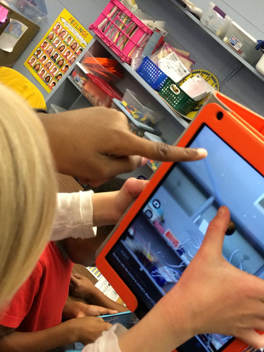 sorensen_acs's tweet photo. Learning about the solar system w augmented reality! #NCDLDay #ACSDLDay #jones_acs https://t.co/3OiMrh4wCY