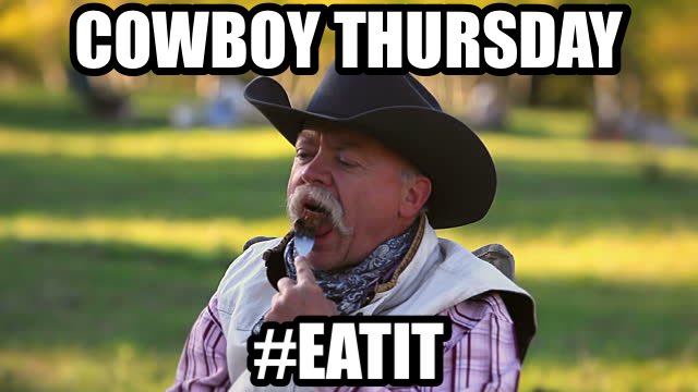 FeetyTuxedo's tweet photo. It's cowboy Thursday, y'all! Get out there and wrangle you some edible coffee! #solidstatecoffee #williamsburg #bk https://t.co/Yis8UEoPtn