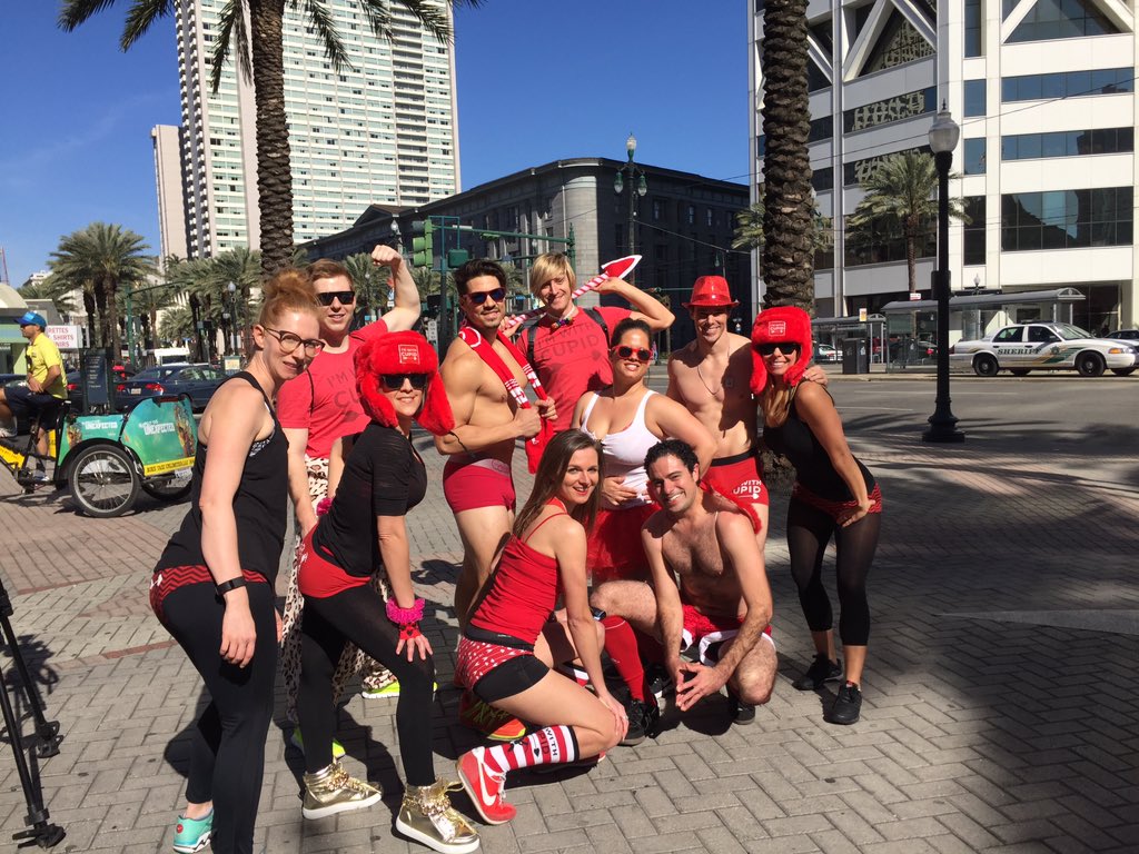 CaesarsNOLA's tweet photo. This group is ready for @CupidRunNOLA! Are you? @KennyLopez_TV @WGNOtv https://t.co/WRK7iuND6W