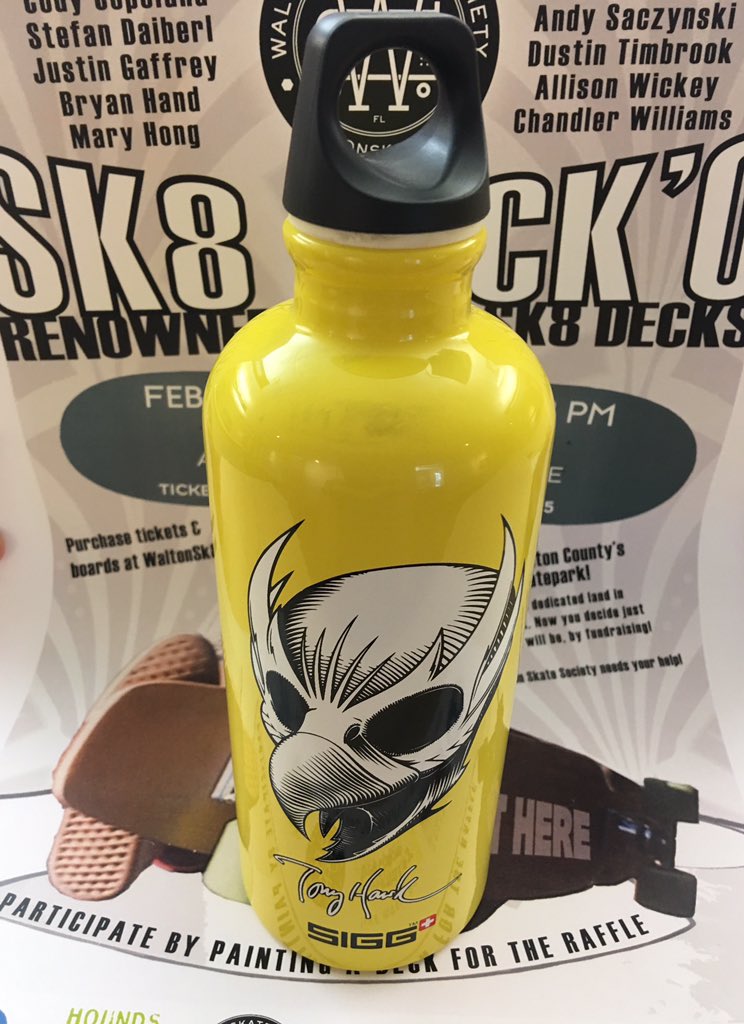 The next 5 people to purchase advance tickets will win a Tony Hawk water bottle! (1 bottle per transaction)