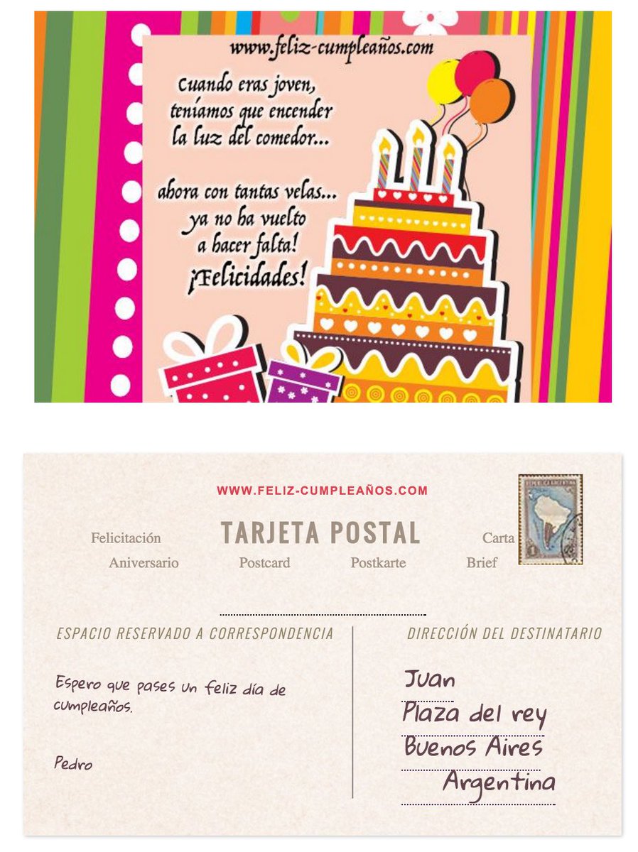 ¿Pensando en felicitar a alguien? Puedes enviar una de nuestras e-tarjetas ;) feliz-cumpleaños.com