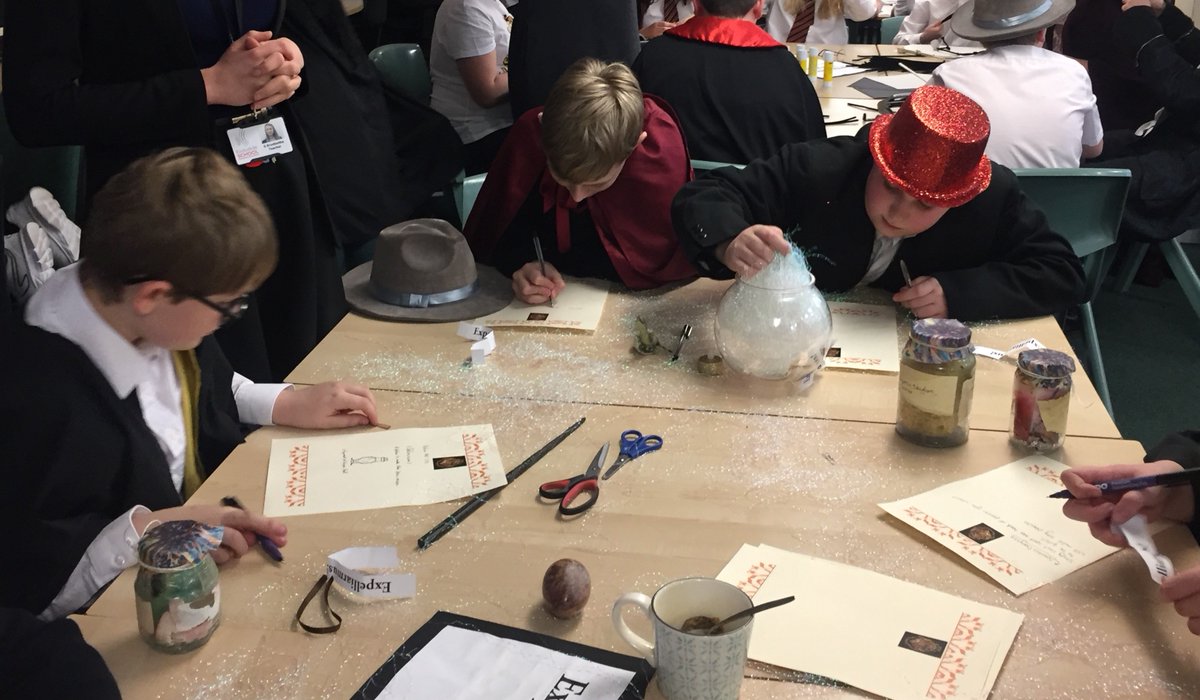 OfficialEcco's tweet photo. Amazing fun at Harry Potter night today!Expelliarmus!Look at the smiles on their faces -winning! Thanks to Mrs Bird! https://t.co/TW4wOnV8Cp