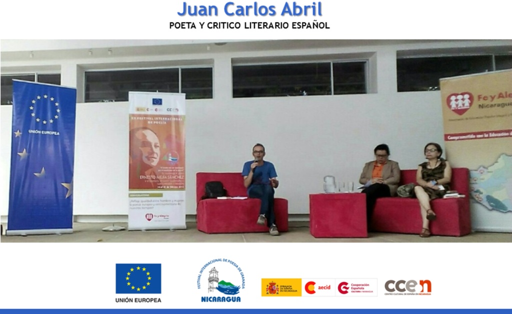 UEenNicaragua's tweet photo. Juan Carlos Abril en @CCENicaragua con estudiantes de @FeyAlegria_Nic @UEenNicaragua #FIPG2016 https://t.co/MfsEat1DtX