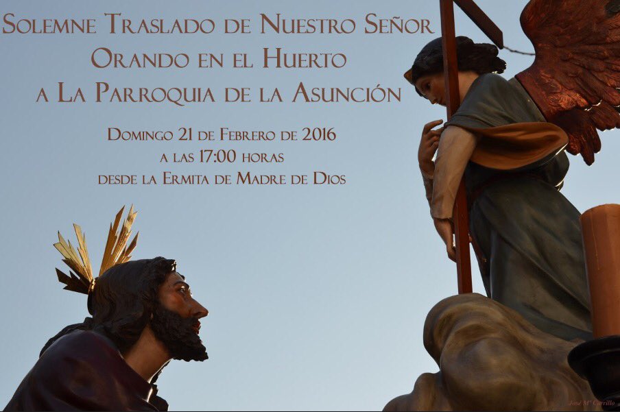 Este domingo será el Solemne Traslado de Nuestro Señor del Huerto a partir de las 17:00 #semanasantacañetera